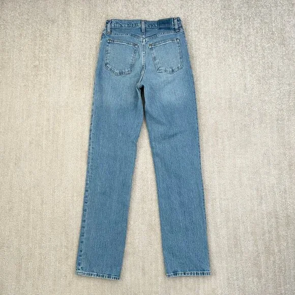 Abercrombie & Fitch 90s Straight Ultra High Rise Blue Jeans 26 / 2 Long - Picture 4 of 10